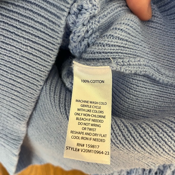 Altar’d State Cropped Briella Knit Crochet V-neck Sweater Womens Size M Y2K - Picture 9 of 10